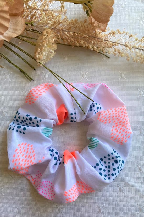 Neon Hearts Scrunchie